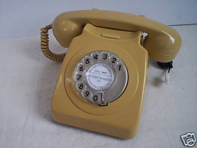 Plastic dial telephone 700 series ; MUSTARD YELLOW 746